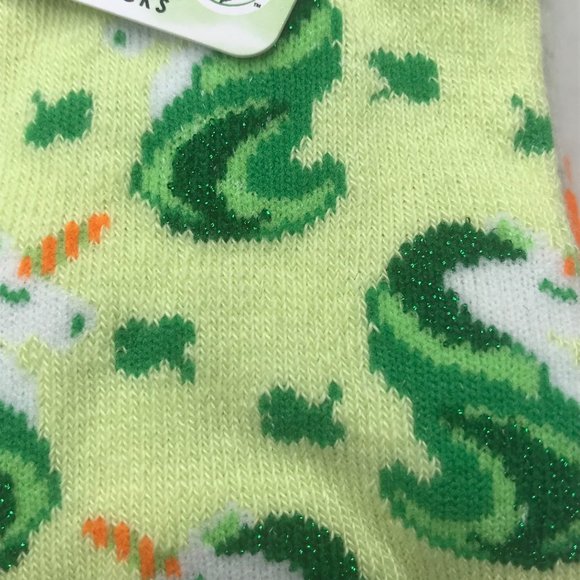 Lot of 4 St Patrick's Day Women's Shoe Size 4-10 No Show Socks Peanuts/Unicorn - Picture 4 of 14